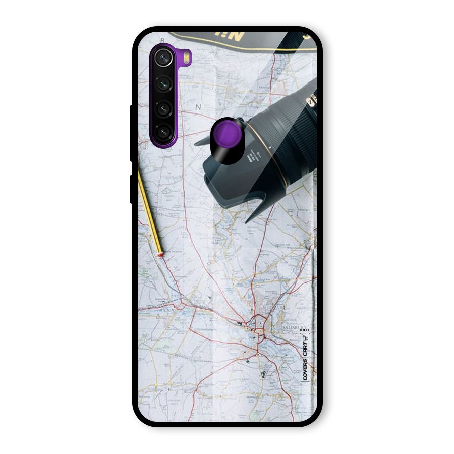 Map And Camera Glass Back Case for Redmi Note 8