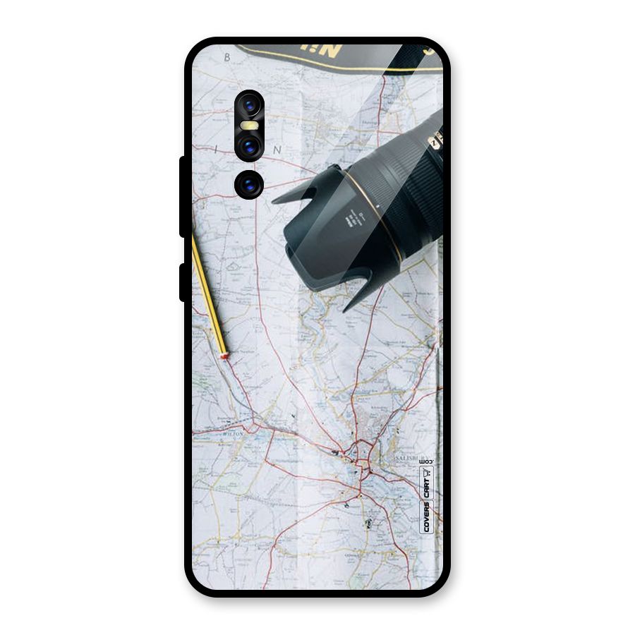 Map And Camera Glass Back Case for Vivo V15 Pro