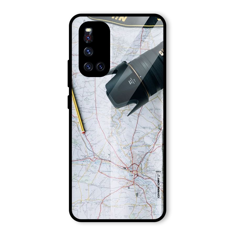 Map And Camera Glass Back Case for Vivo V19