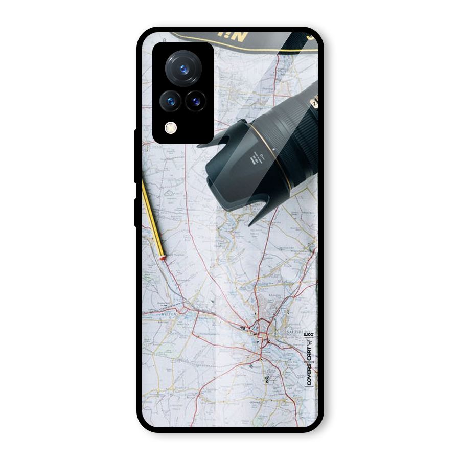 Map And Camera Glass Back Case for Vivo V21 5G