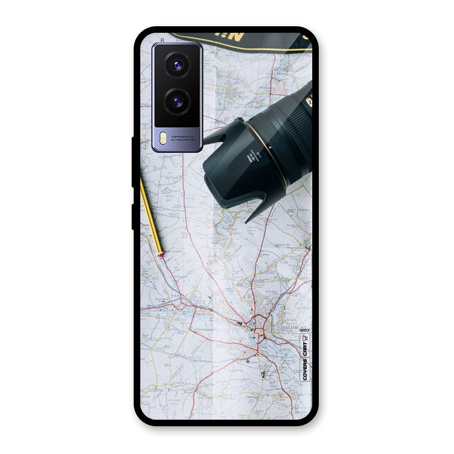 Map And Camera Glass Back Case for Vivo V21e 5G