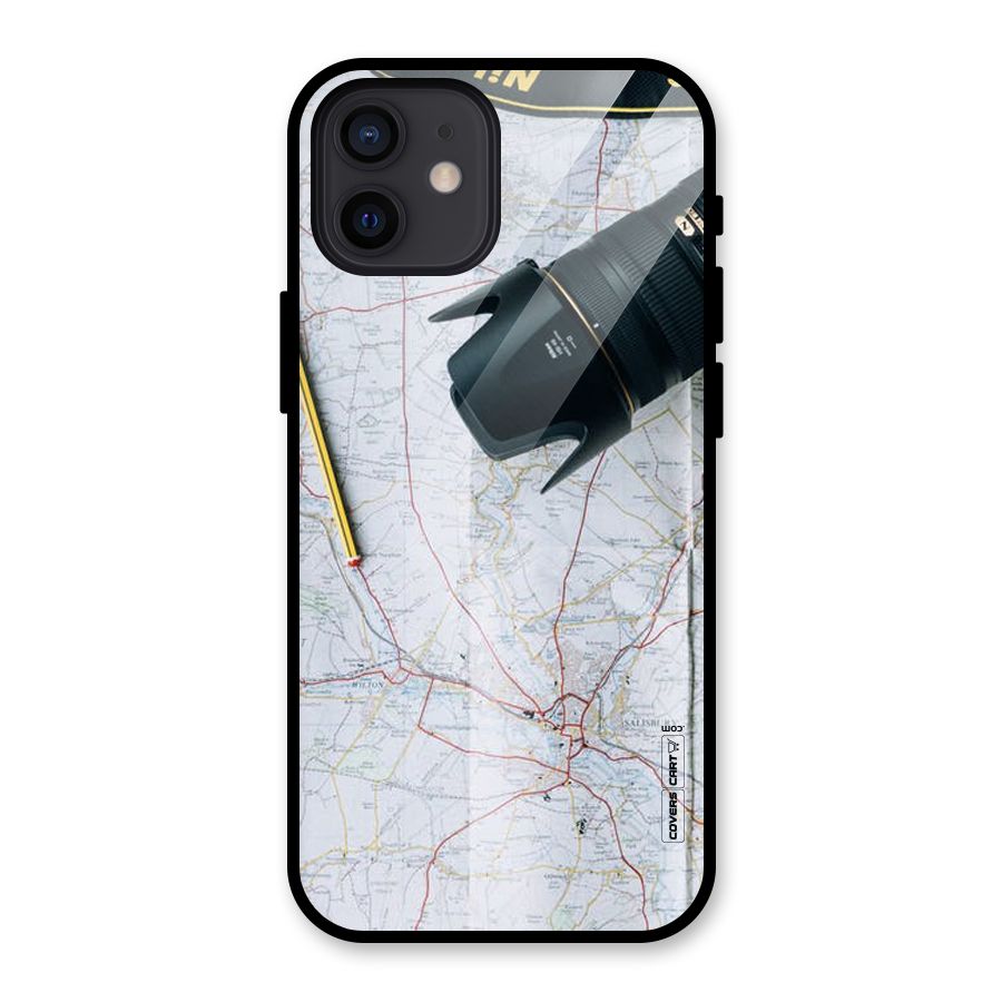 Map And Camera Glass Back Case for iPhone 12