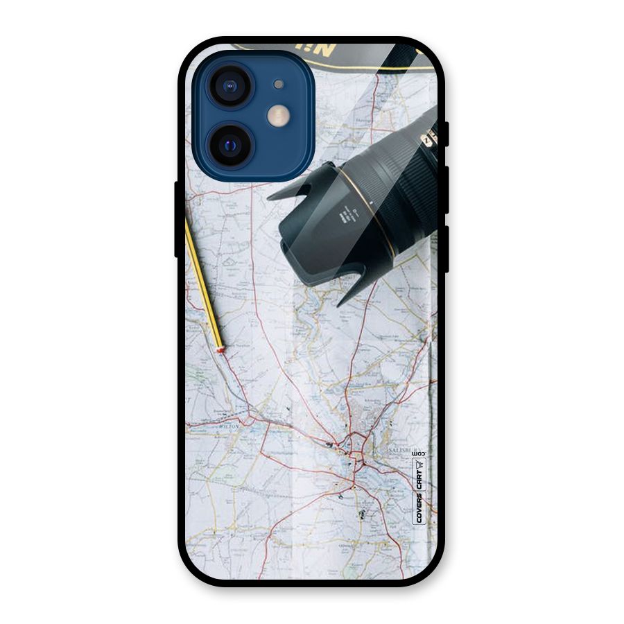 Map And Camera Glass Back Case for iPhone 12 Mini