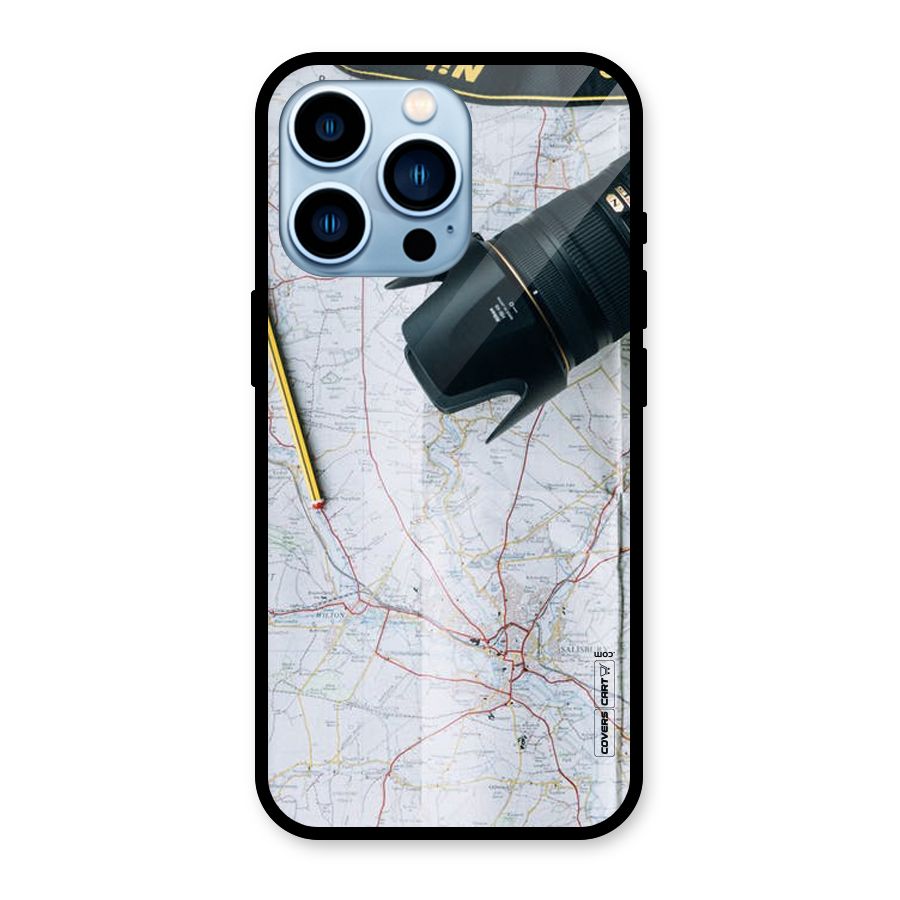 Map And Camera Glass Back Case for iPhone 13 Pro