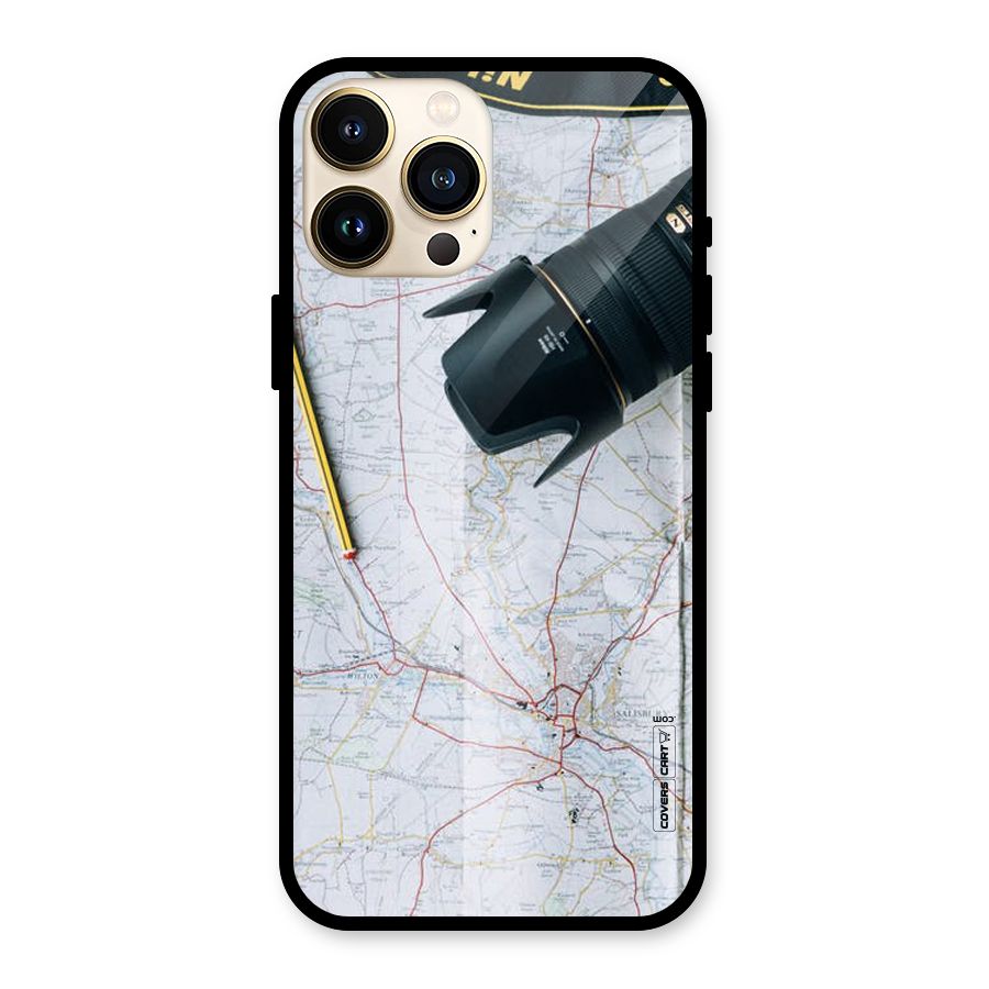 Map And Camera Glass Back Case for iPhone 13 Pro Max