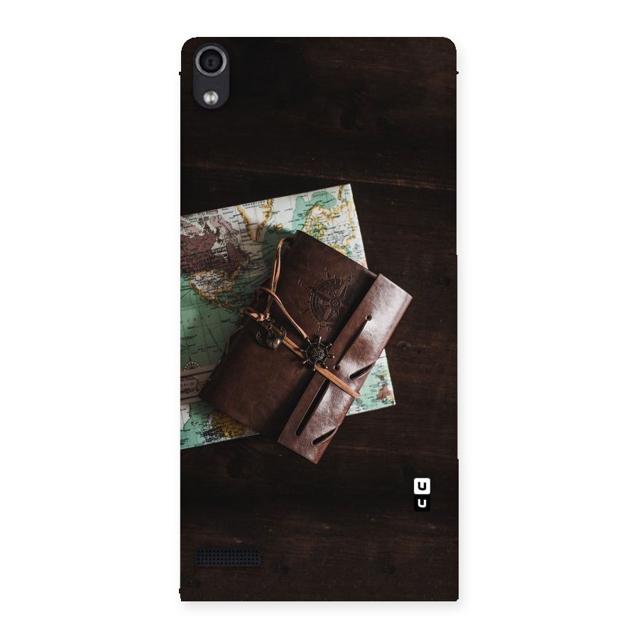 Map Journal Back Case for Ascend P6