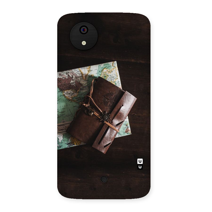 Map Journal Back Case for Micromax Canvas A1