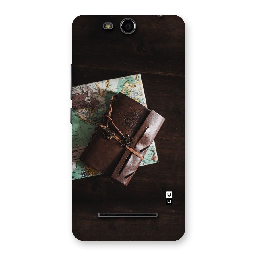 Map Journal Back Case for Micromax Canvas Juice 3 Q392