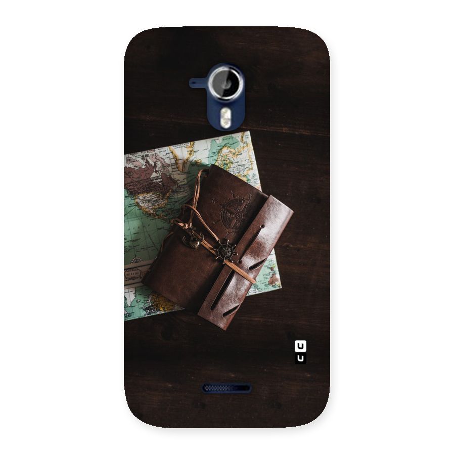 Map Journal Back Case for Micromax Canvas Magnus A117
