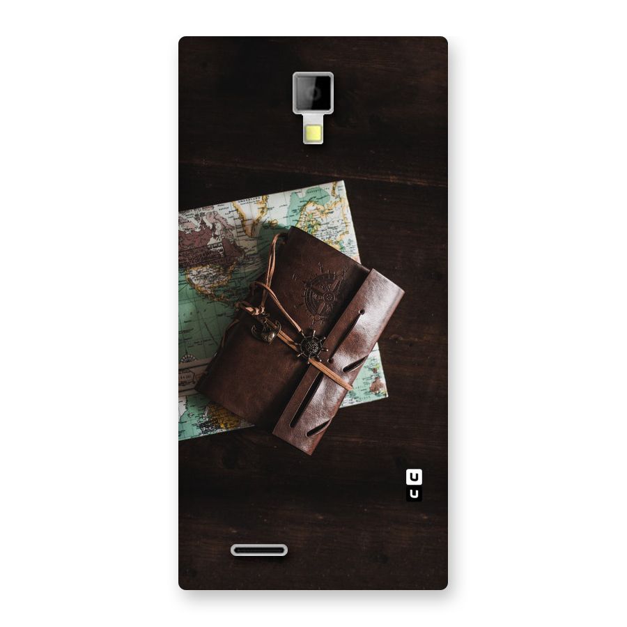 Map Journal Back Case for Micromax Canvas Xpress A99