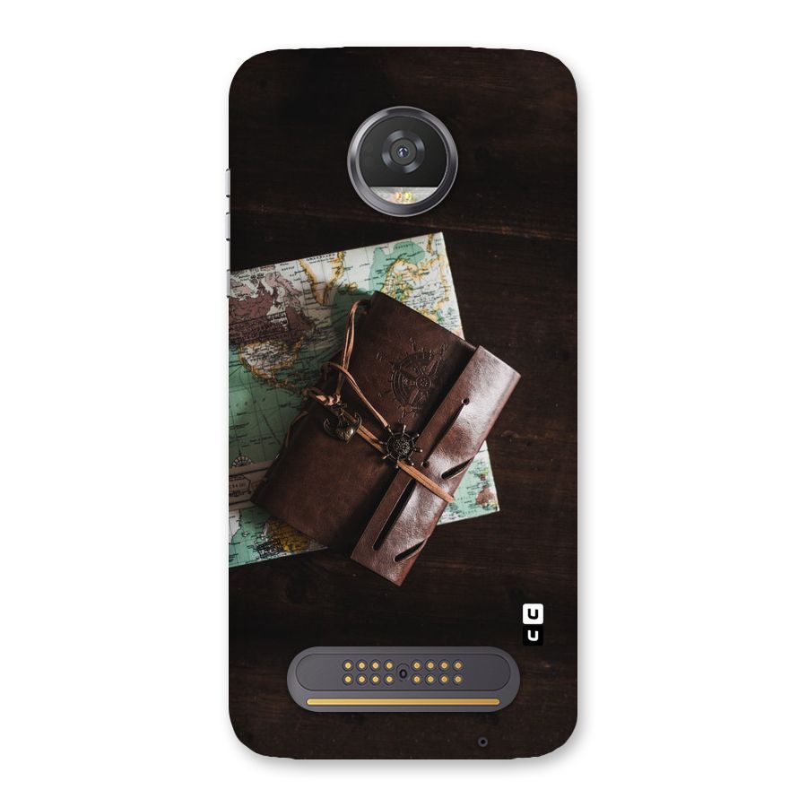 Map Journal Back Case for Moto Z2 Play