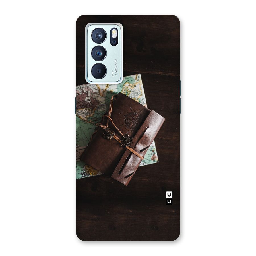 Map Journal Back Case for Oppo Reno6 Pro 5G