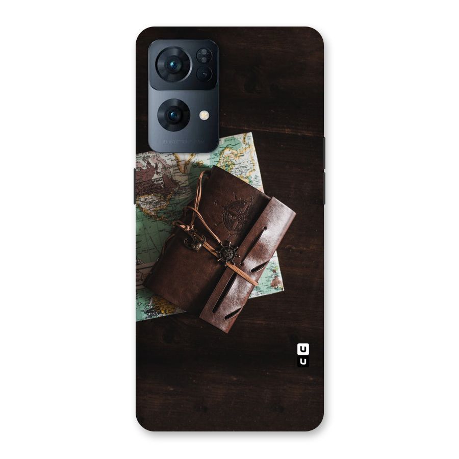 Map Journal Back Case for Oppo Reno7 Pro 5G