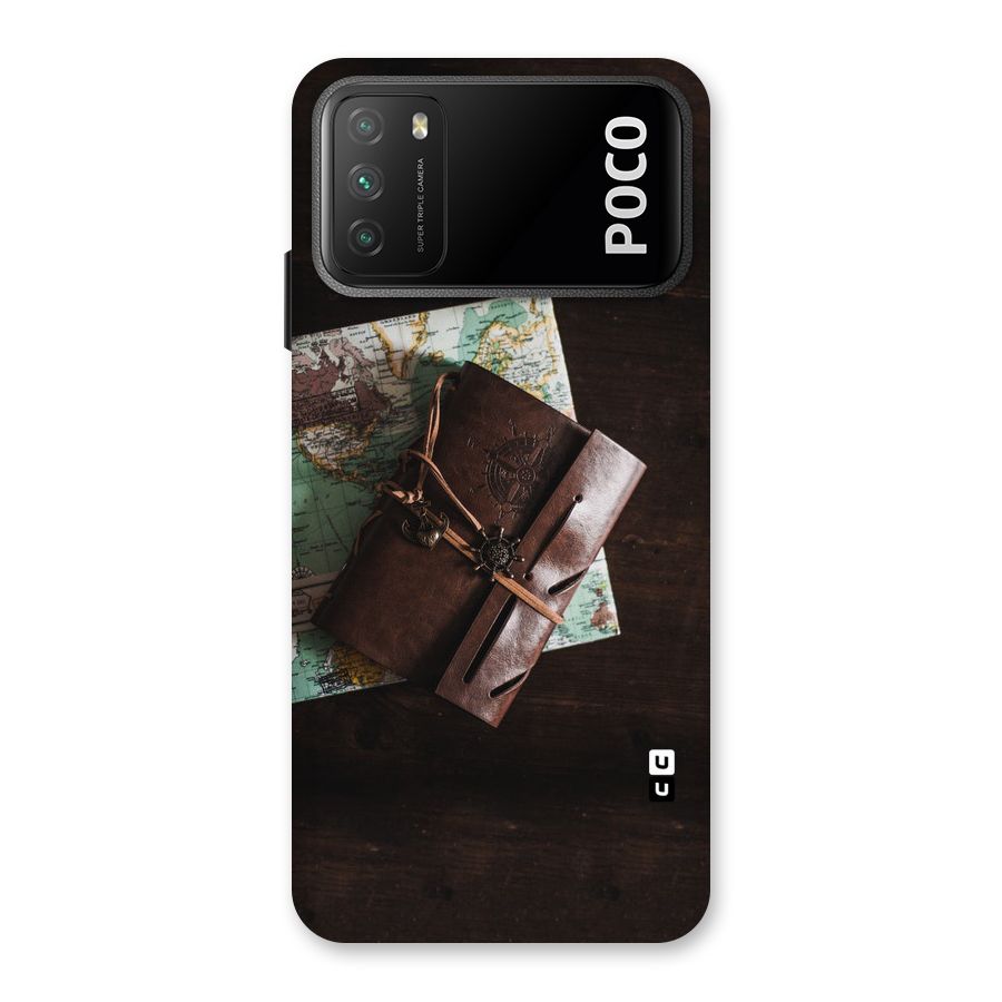 Map Journal Back Case for Poco M3
