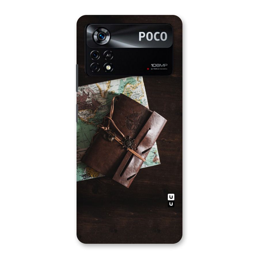 Map Journal Back Case for Poco X4 Pro 5G