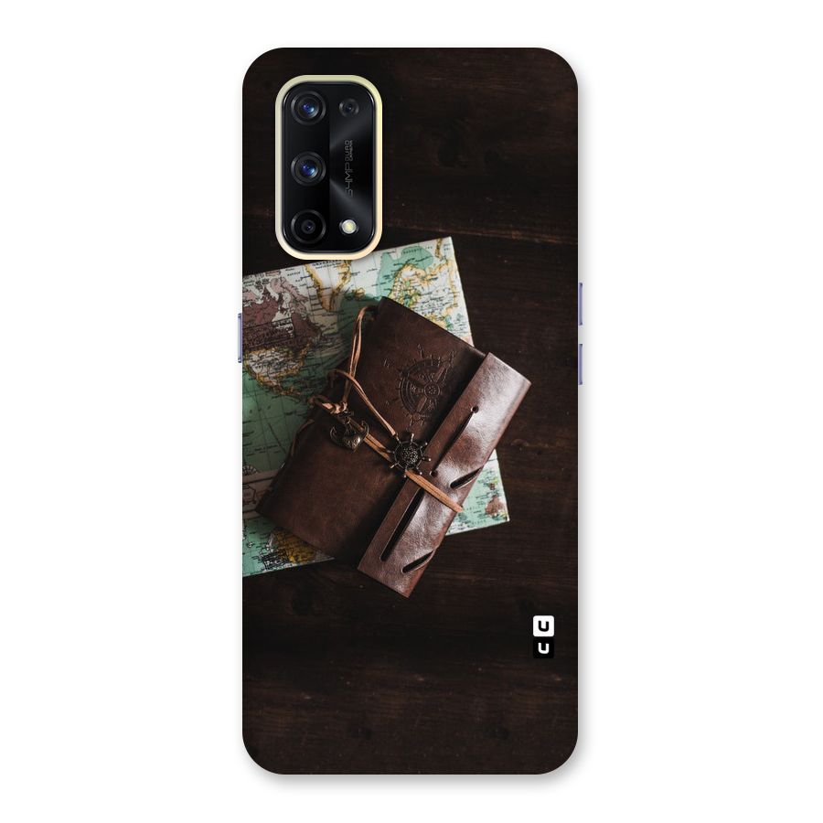 Map Journal Glass Back Case for Realme X7 Pro