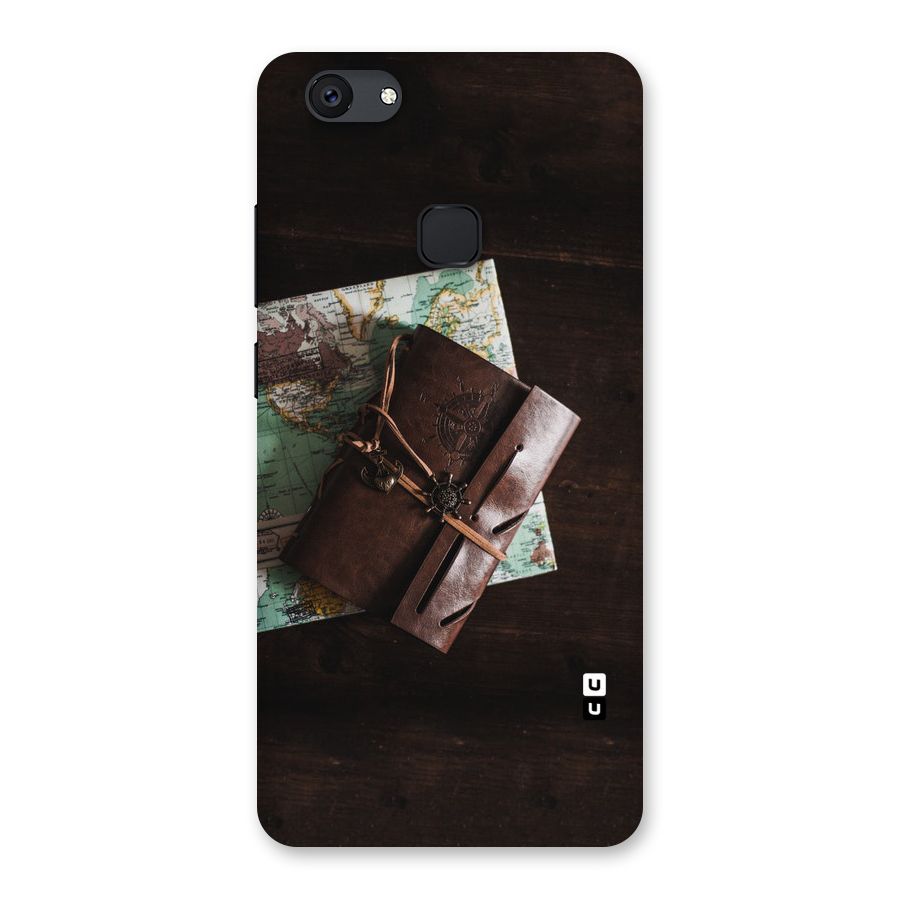 Map Journal Back Case for Vivo V7 Plus