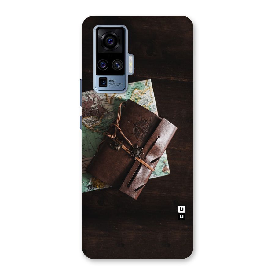 Map Journal Back Case for Vivo X50 Pro