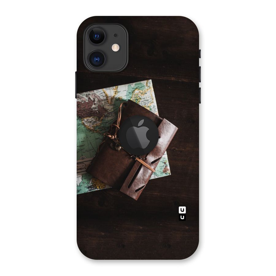 Map Journal Back Case for iPhone 11 Logo Cut