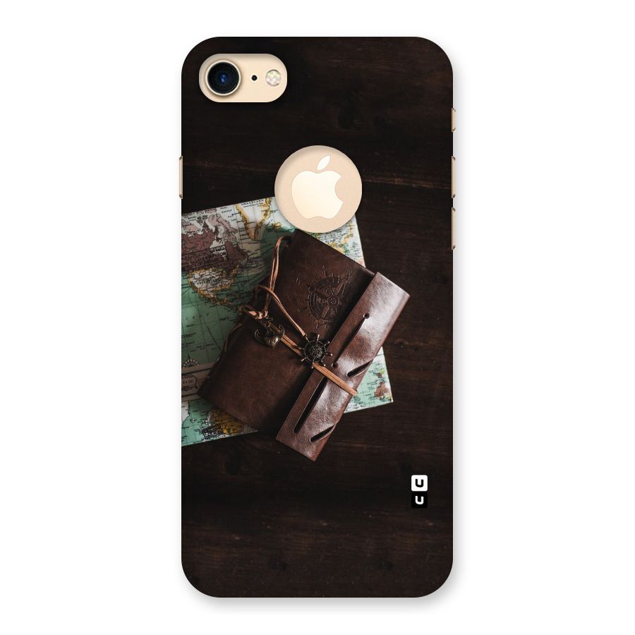 Map Journal Back Case for iPhone 7 Logo Cut