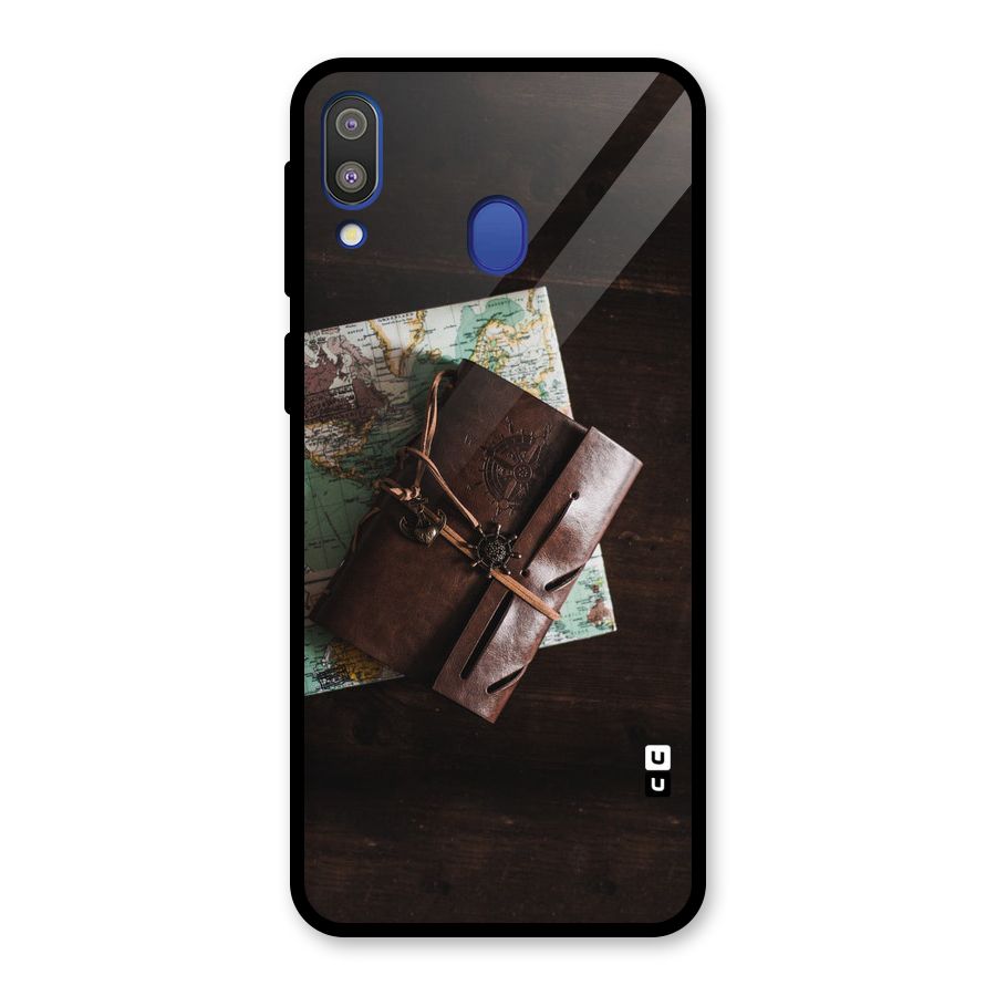 Map Journal Glass Back Case for Galaxy M20