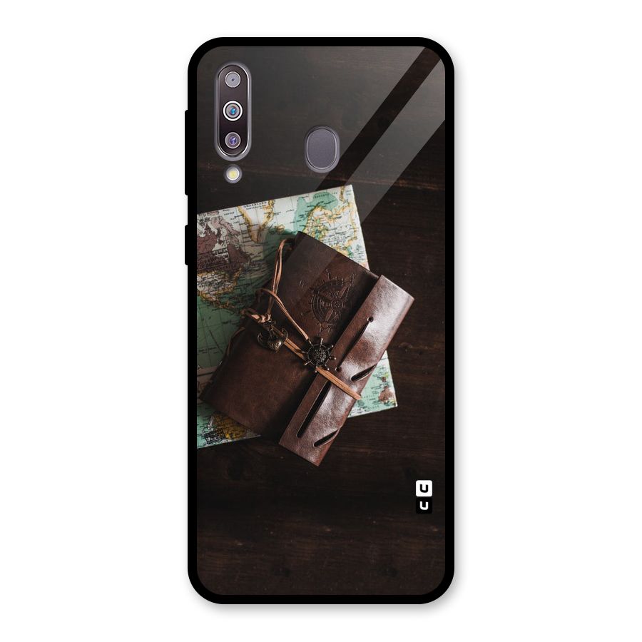 Map Journal Glass Back Case for Galaxy M30