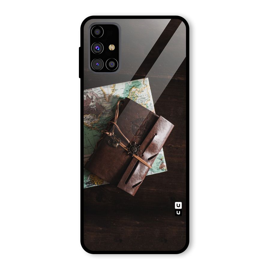 Map Journal Glass Back Case for Galaxy M31s