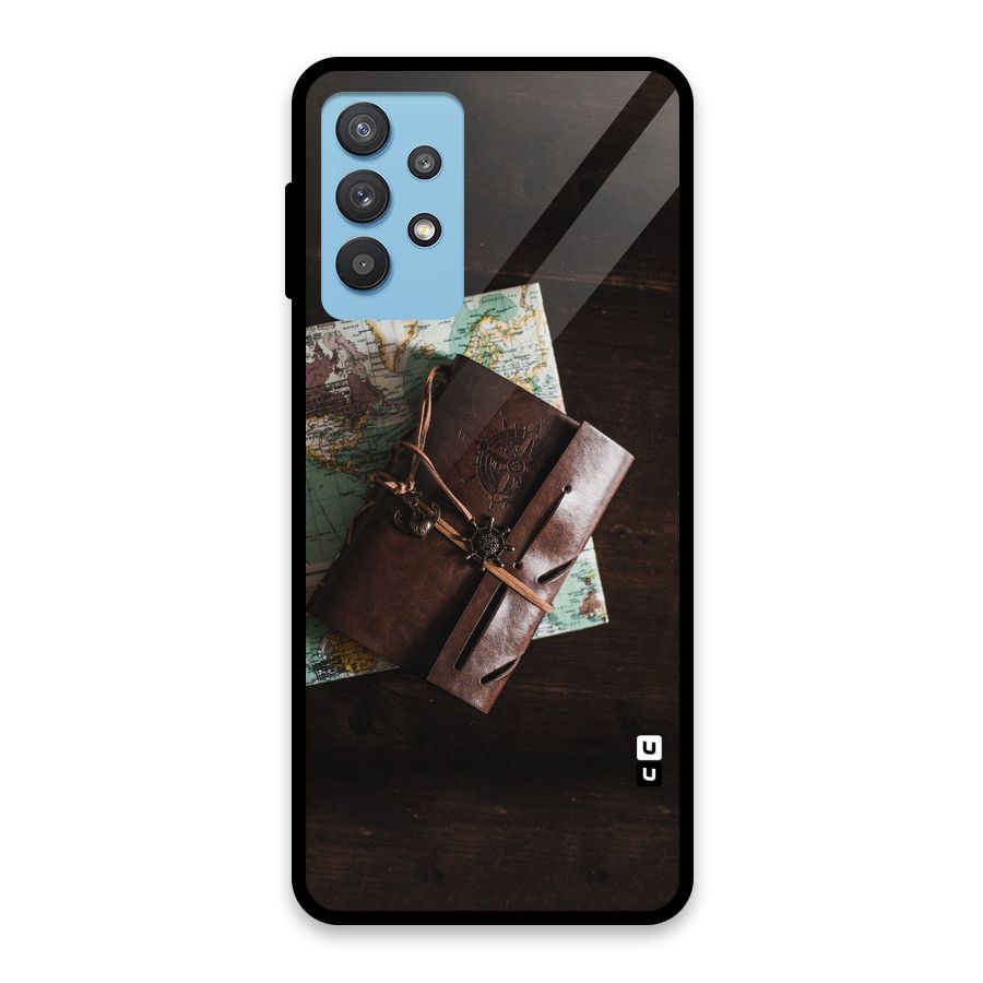 Map Journal Glass Back Case for Galaxy M32 5G