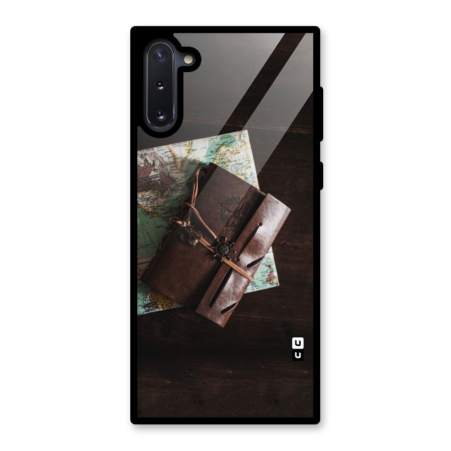 Map Journal Glass Back Case for Galaxy Note 10