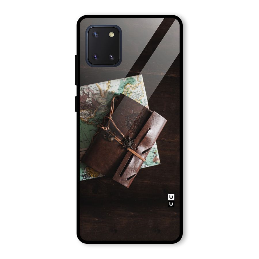 Map Journal Glass Back Case for Galaxy Note 10 Lite
