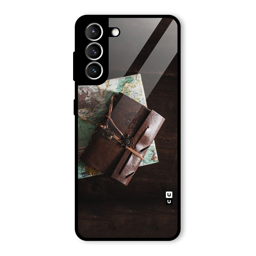 Map Journal Glass Back Case for Galaxy S21 5G