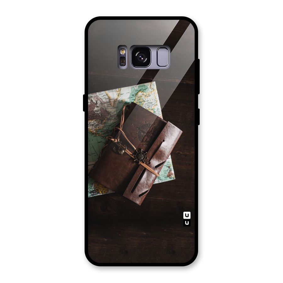 Map Journal Glass Back Case for Galaxy S8