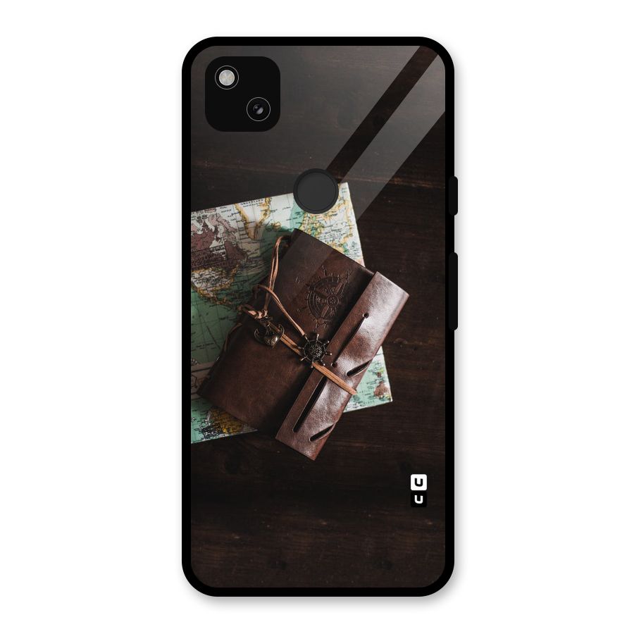 Map Journal Glass Back Case for Google Pixel 4a