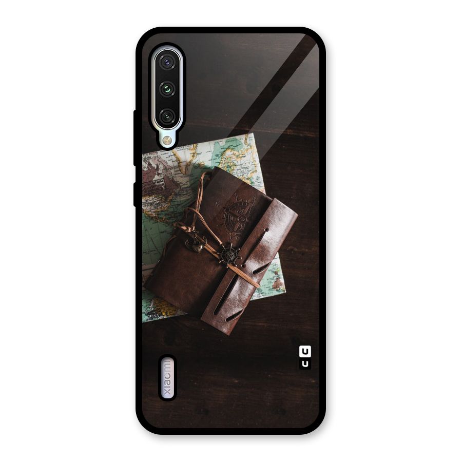 Map Journal Glass Back Case for Mi A3
