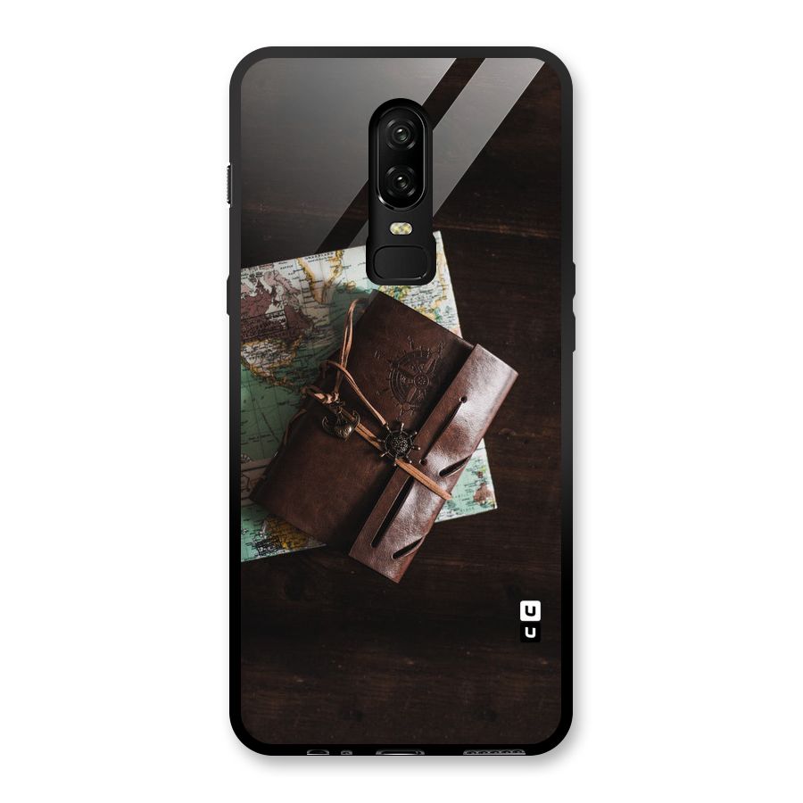 Map Journal Glass Back Case for OnePlus 6