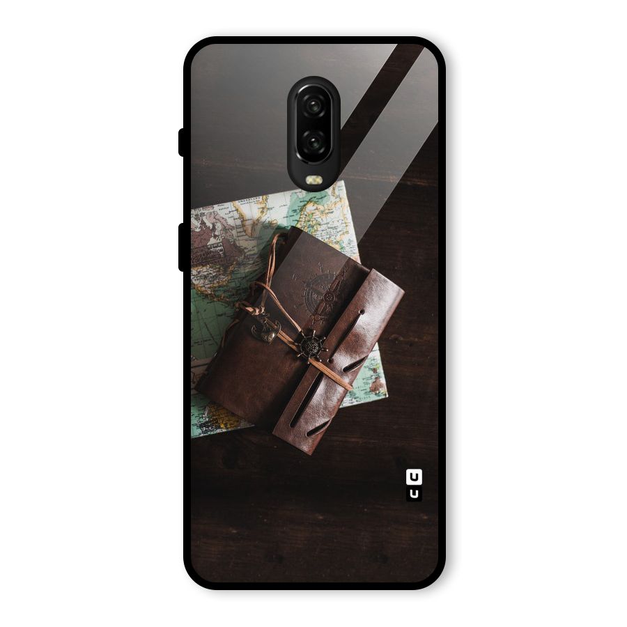 Map Journal Glass Back Case for OnePlus 6T