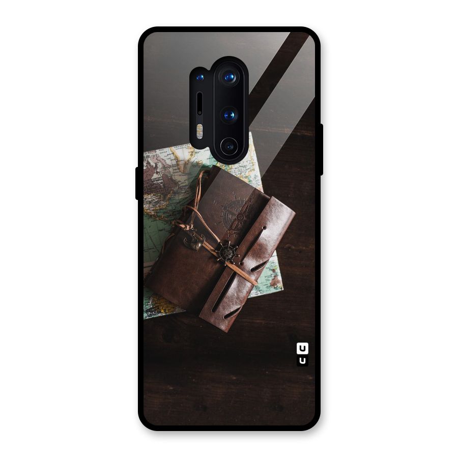 Map Journal Glass Back Case for OnePlus 8 Pro