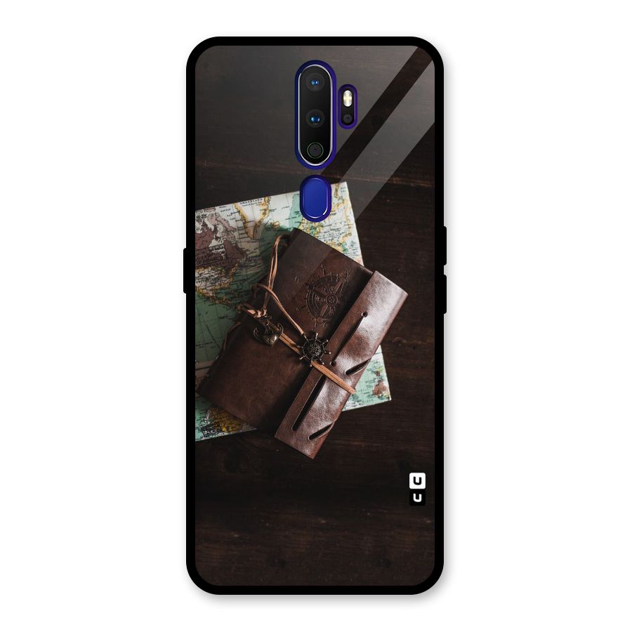 Map Journal Glass Back Case for Oppo A9 (2020)