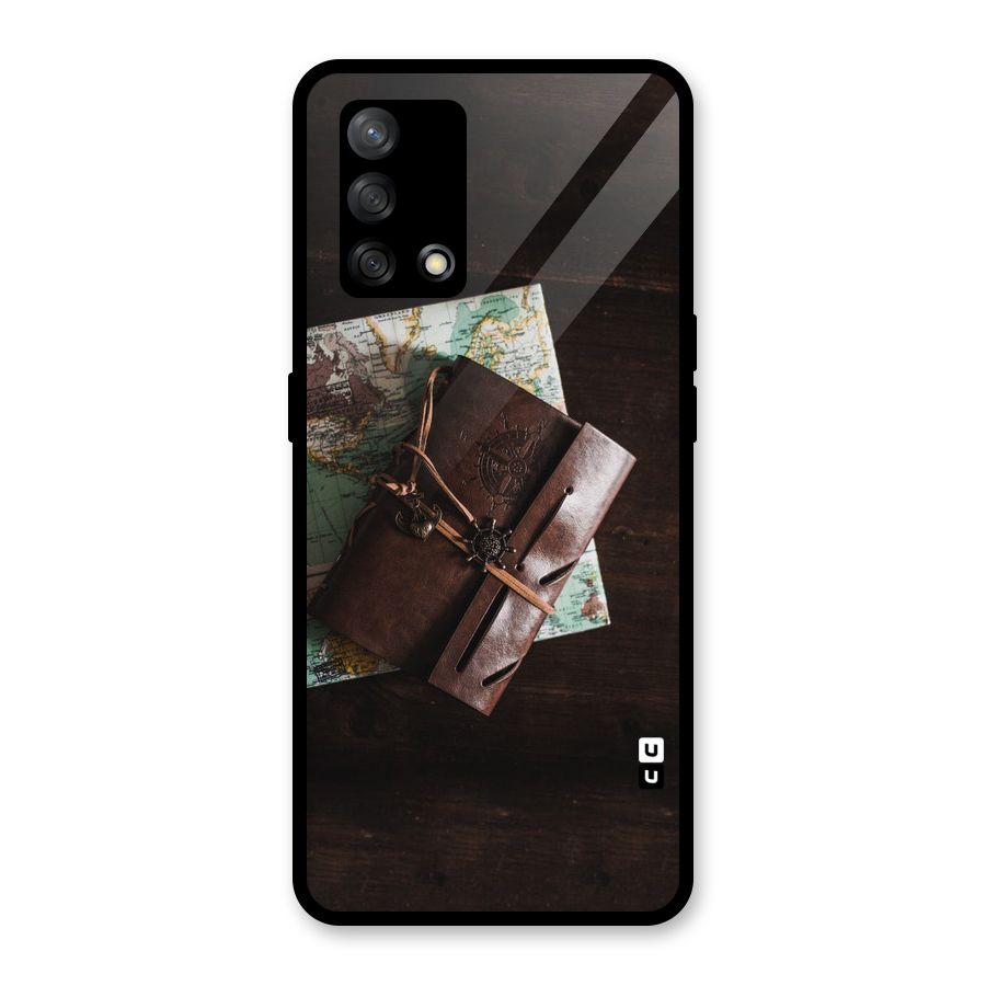 Map Journal Glass Back Case for Oppo F19
