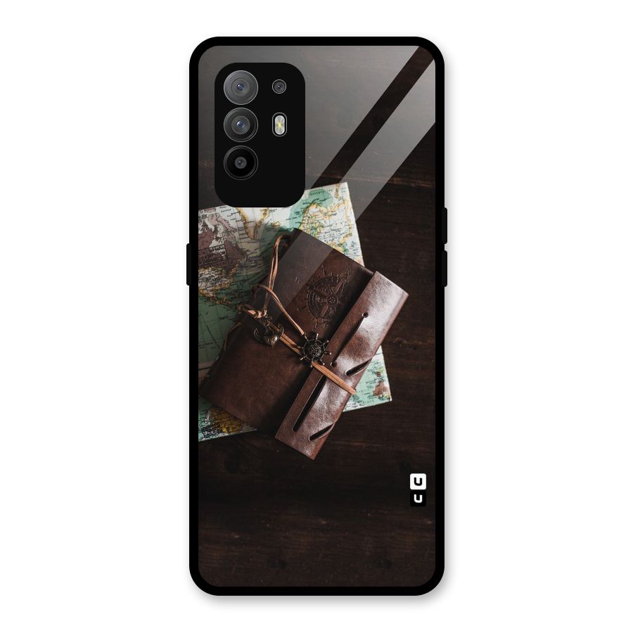Map Journal Glass Back Case for Oppo F19 Pro Plus 5G