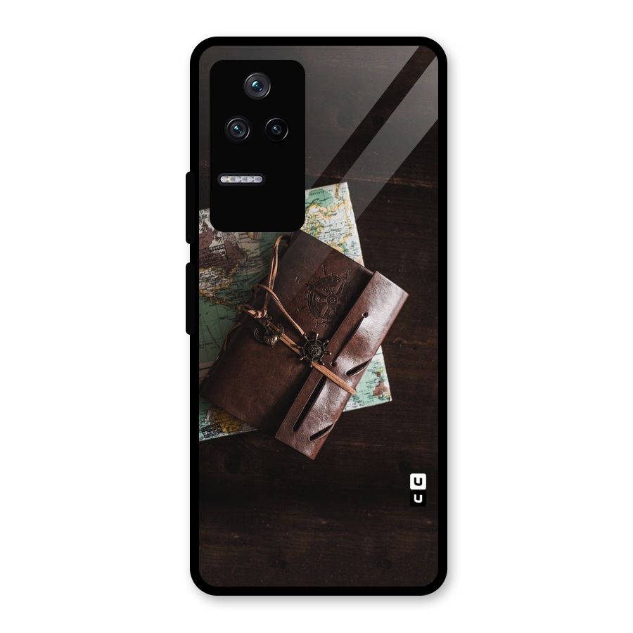 Map Journal Glass Back Case for Poco F4 5G