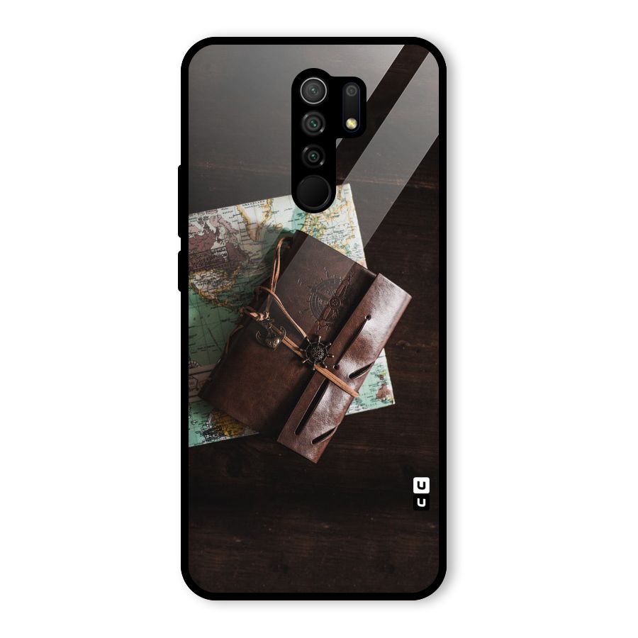 Map Journal Glass Back Case for Poco M2