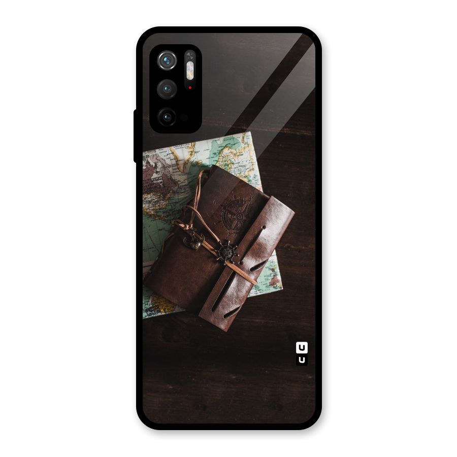Map Journal Glass Back Case for Poco M3 Pro 5G