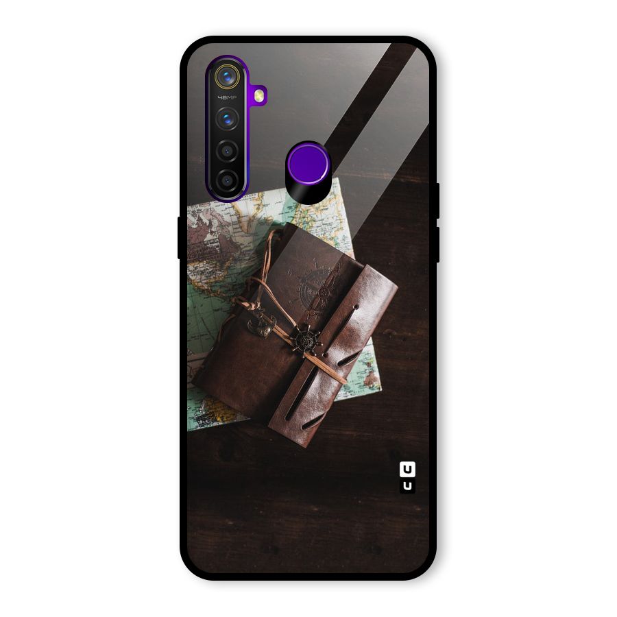 Map Journal Glass Back Case for Realme 5 Pro