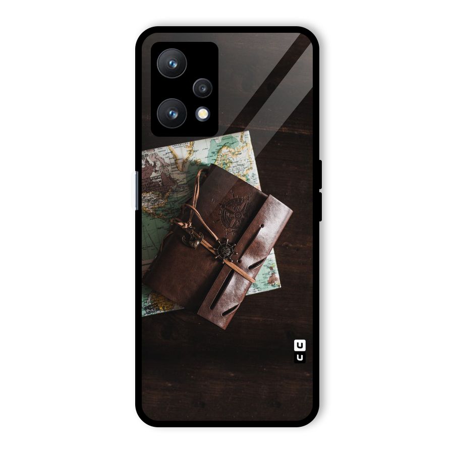 Map Journal Glass Back Case for Realme 9 Pro 5G
