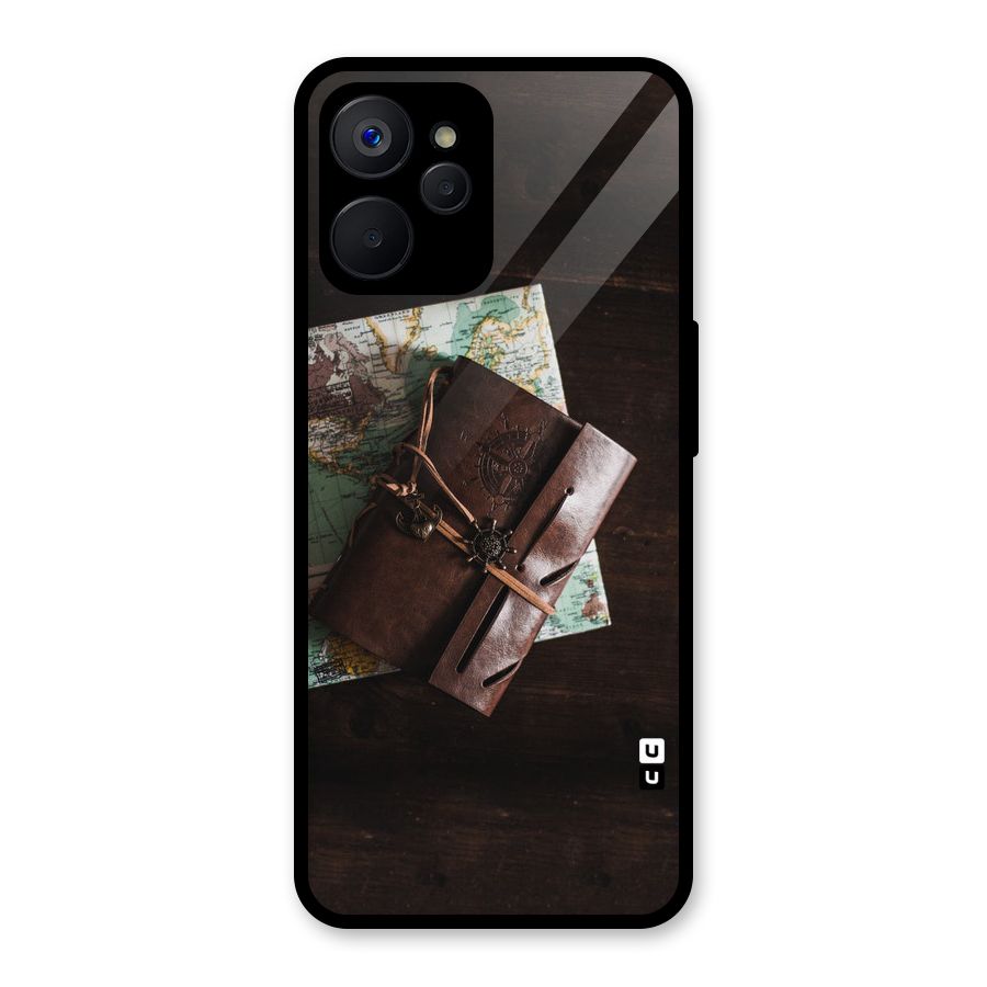 Map Journal Glass Back Case for Realme 9i 5G