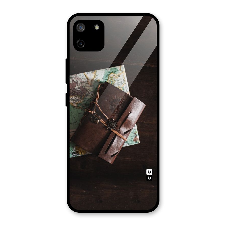 Map Journal Glass Back Case for Realme C11