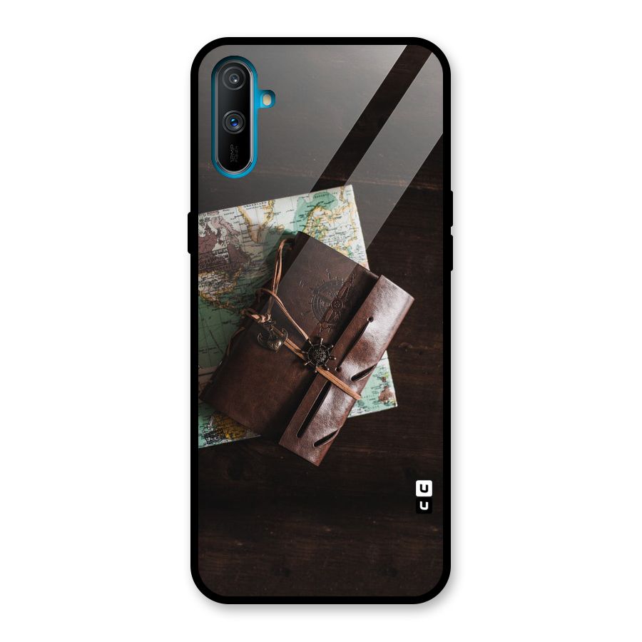 Map Journal Glass Back Case for Realme C3