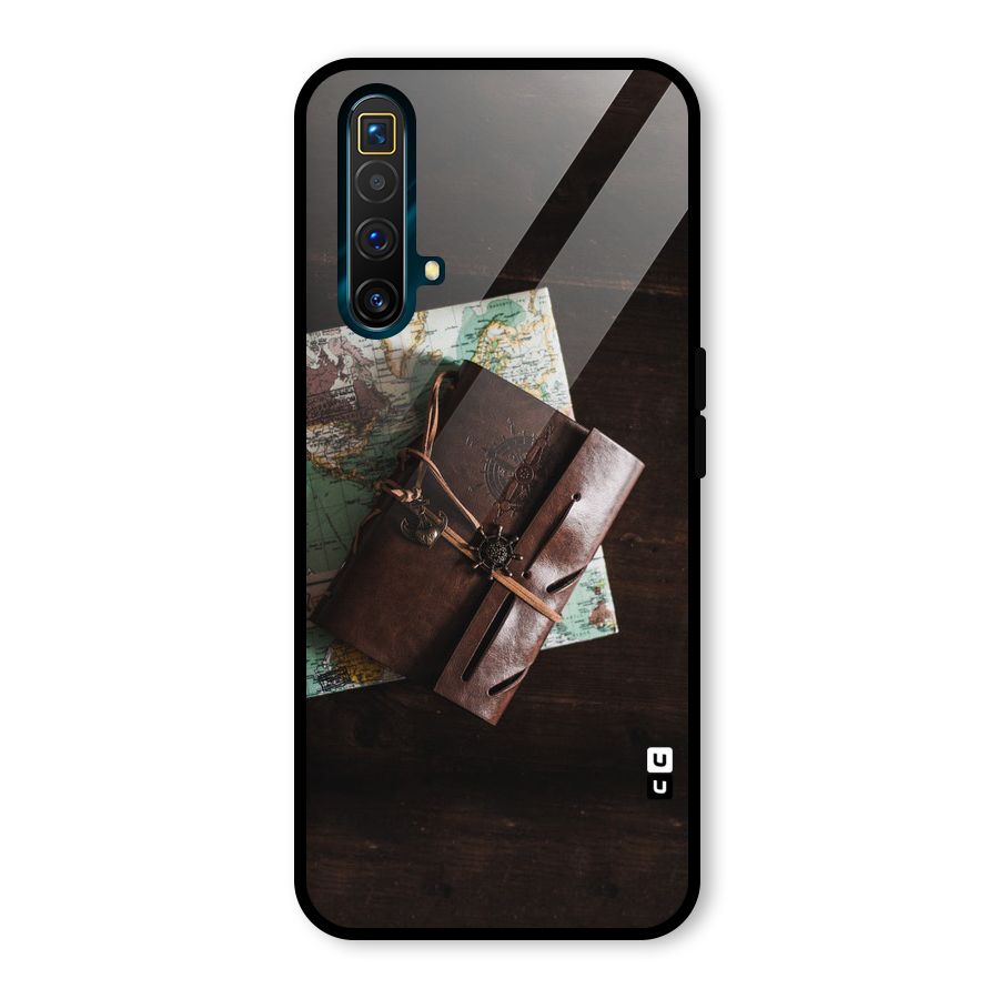 Map Journal Glass Back Case for Realme X3