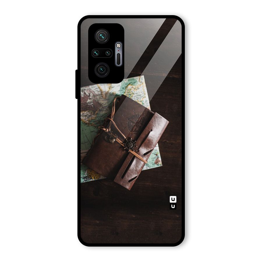 Map Journal Glass Back Case for Redmi Note 10 Pro Max